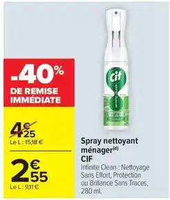 Carrefour Drive Cif - spray nettoyant menager offre