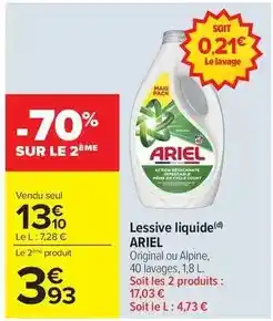 Carrefour Drive Ariel - lessive liquide offre
