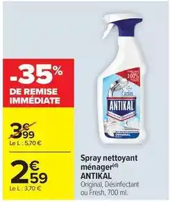 Carrefour Drive Antikal - spray nettoyant ménager offre