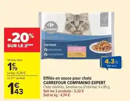 Carrefour Drive Carrefour - effilés en sauce pour chats offre