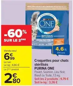 Carrefour Drive Purina - croquettes pour chats stérilisés offre