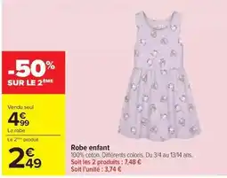 Carrefour Drive Robe enfant offre