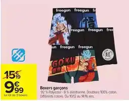 Carrefour Drive Freegun - boxers garçons offre