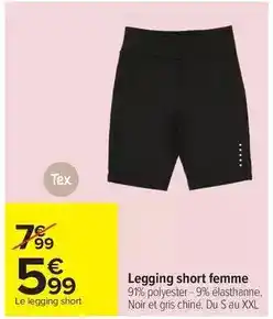 Carrefour Drive Tex - legging short femme offre