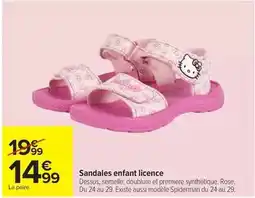 Carrefour Drive Spiderman - sandales enfant licence offre