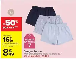 Carrefour Drive Tex - caleçons homme offre