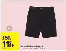 Carrefour Drive Tex - bermuda ripstop homme offre