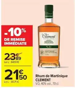Carrefour Market Clement - rhum de martinique offre