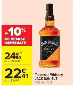 Carrefour Market Jack daniel's - tennesse whiskey offre