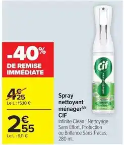 Carrefour Market Cif - spray nettoyant ménager offre