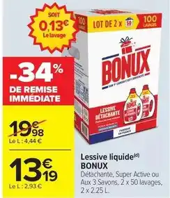 Carrefour Market Bonux - lessive liquide offre