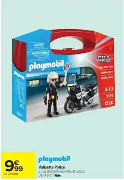 Carrefour Market Playmobil - valisette police offre