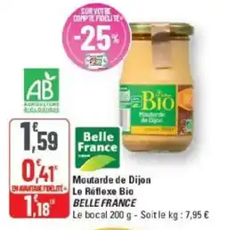 G20 Moutarde de dijon le réflexe bio belle france offre