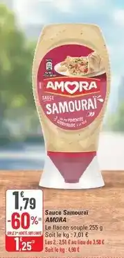 G20 Amora - sauce samourai offre
