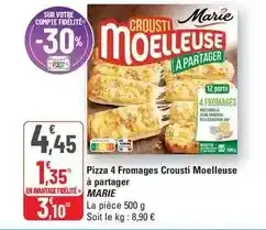 G20 Marie - pizza 4 fromages crousti moelleuse à partager offre
