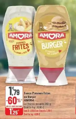 G20 Sauce pommes frites ou burger amora offre