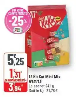 G20 12 kit kat mini mix nestle offre