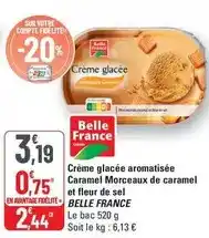G20 Belle france - crème glacée aromatisée caramel morceaux de caramel et fleur de sel offre