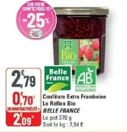 G20 Confiture extra framboise le réflex bio belle france offre