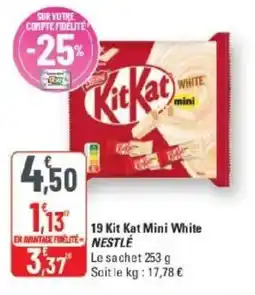 G20 19 kit kat mini white nestle offre