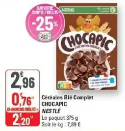 G20 Céréales blé complet chocapic nestle offre