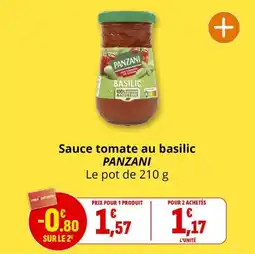 Coccimarket Sauce tomate au basilic panzani offre