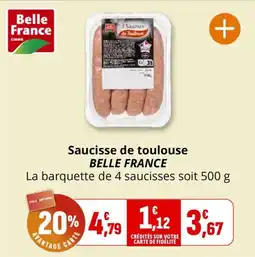 Coccimarket Saucisse de toulouse belle france offre