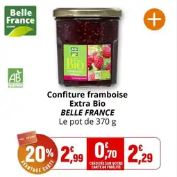 Coccimarket Confiture framboise extra bio belle france offre