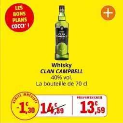 Coccinelle Supermarché Whisky clan campbell offre
