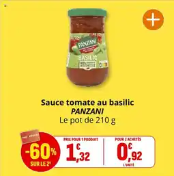 Coccinelle Supermarché Sauce tomate au basilic panzani offre