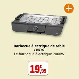 Coccinelle Supermarché Barbecue électrique de table livoo offre