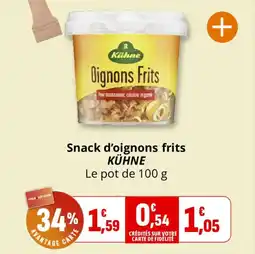 Coccinelle Supermarché Snack d'oignons frits kühne offre