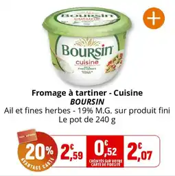 Coccinelle Supermarché Fromage à tartiner cuisine boursin offre