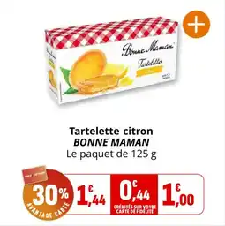 Coccinelle Supermarché Tartelette citron bonne maman offre