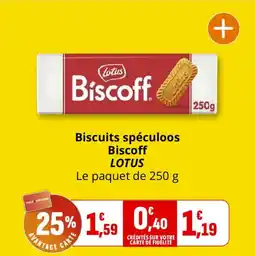 Coccinelle Supermarché Biscuits spéculoos biscoff lotus offre