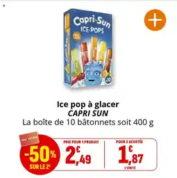 Coccinelle Supermarché Ice pop à glacer capri sun offre
