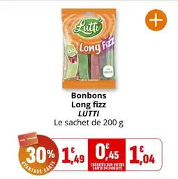 Coccinelle Supermarché Bonbons long fizz lutti offre