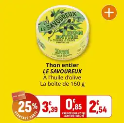 Coccinelle Supermarché Thon entier le savoureux offre