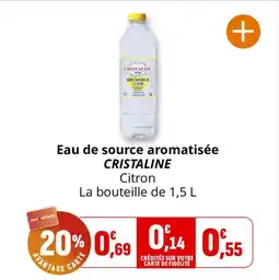 Coccinelle Supermarché Eau de source aromatisée cristaline offre
