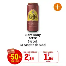 Coccinelle Supermarché Bière ruby leffe offre