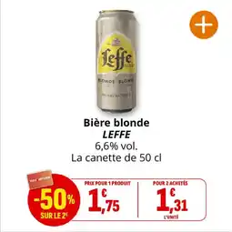Coccinelle Supermarché Bière blonde leffe offre