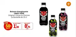 Coccinelle Supermarché Boisson énergissante crazy tiger offre