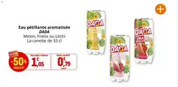 Coccinelle Supermarché Eau pétillante aromatisée dada offre