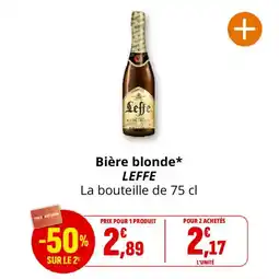 Coccinelle Supermarché Bière blonde leffe offre
