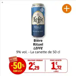 Coccinelle Supermarché Bière rituel leffe offre