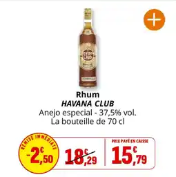 Coccinelle Supermarché Rhum havana club offre