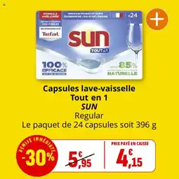 Coccinelle Supermarché Capsules lave-vaisselle tout en 1 sun offre