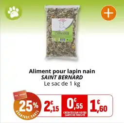 Coccinelle Supermarché Aliment pour lapin nain saint bernard offre