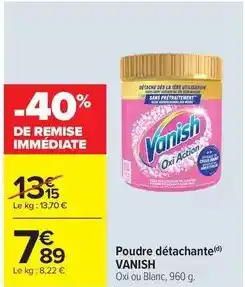 Carrefour Market Vanish - poudre détachante offre