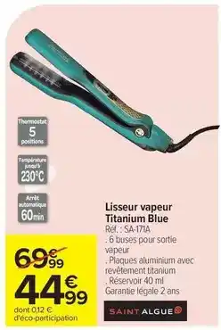 Carrefour Market Saint algue - lisseur vapeur titanium blue offre